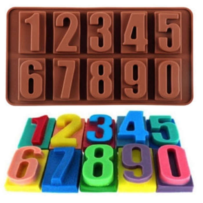 Brown Number Silicone Mould