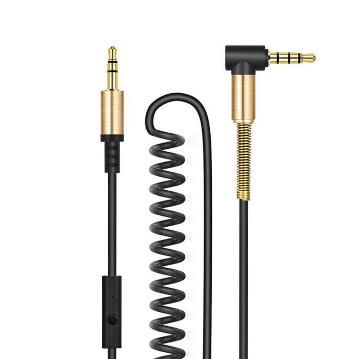 Hoco UPA02 2M Aux Spring Cable Black