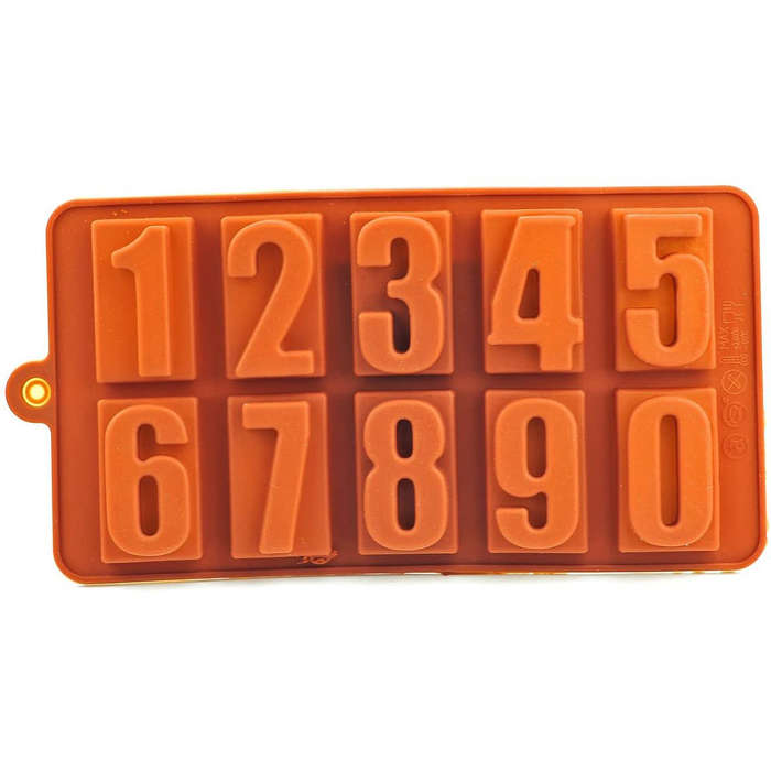 Brown Number Silicone Mould