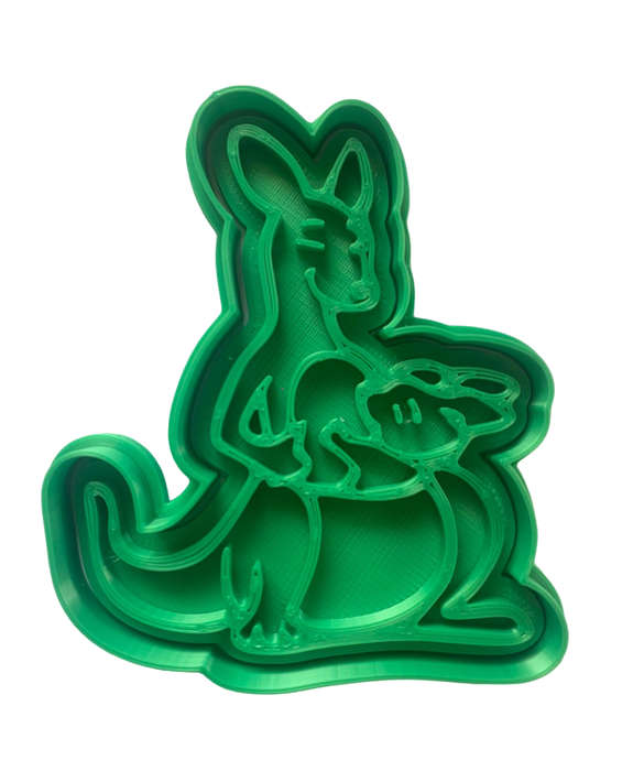 Hubbe Cookie Cutter - Mother and baby Kangaroo