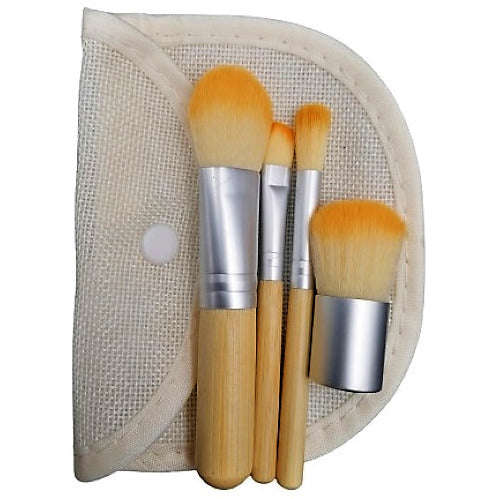Eco Anti-Bacterial 5 Piece Bamboo Makeup Powder Brush Set