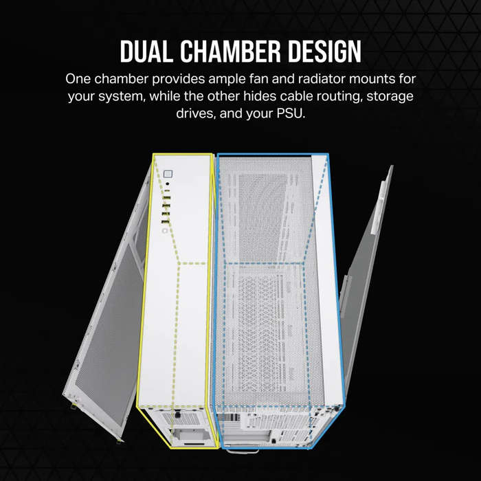 6500D Airflow Tempered Glass Super Mid-Tower; White