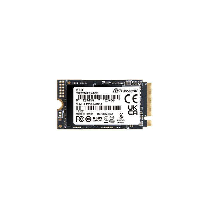 Transcend 2TB MTE410S PCI-E GEN 4x4 M.2 2242 SSD 3D NAND - 5000 MB/s Read 4300 MB/s Write - 1200 TBW
