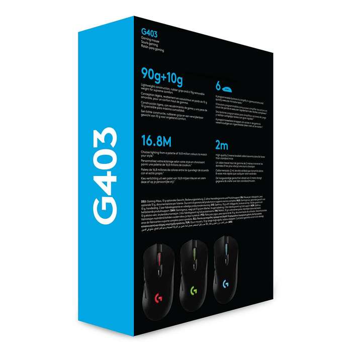 Logitech G403 HERO Gaming Mouse Equipped with HERO Sensor and LIGHTSYNC RGB