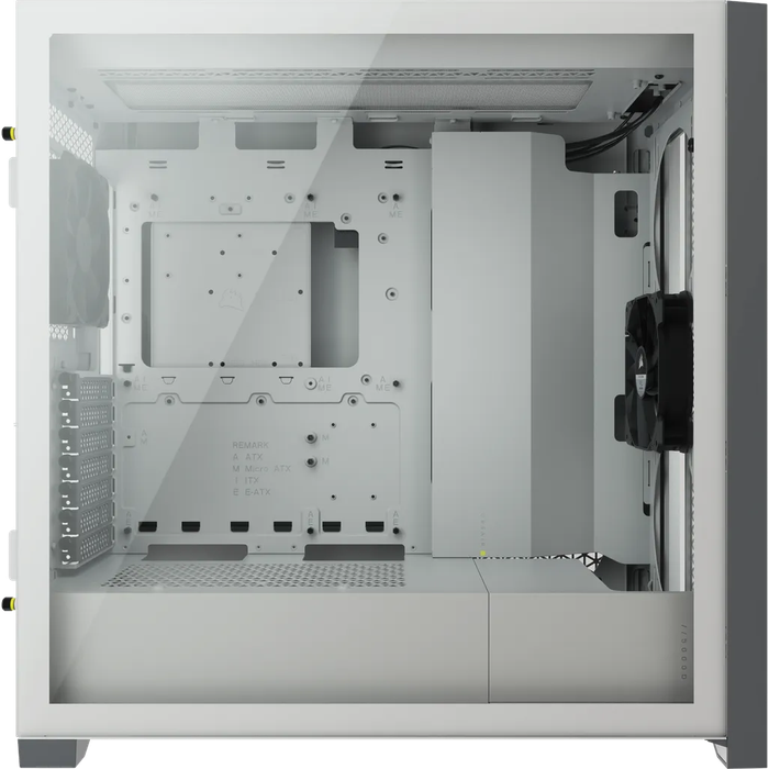5000D Airflow Tempered Glass Mid-Tower; White - 4x3.5''; 2x2.5''; Up to 360mm Liquid Coolers - AT...