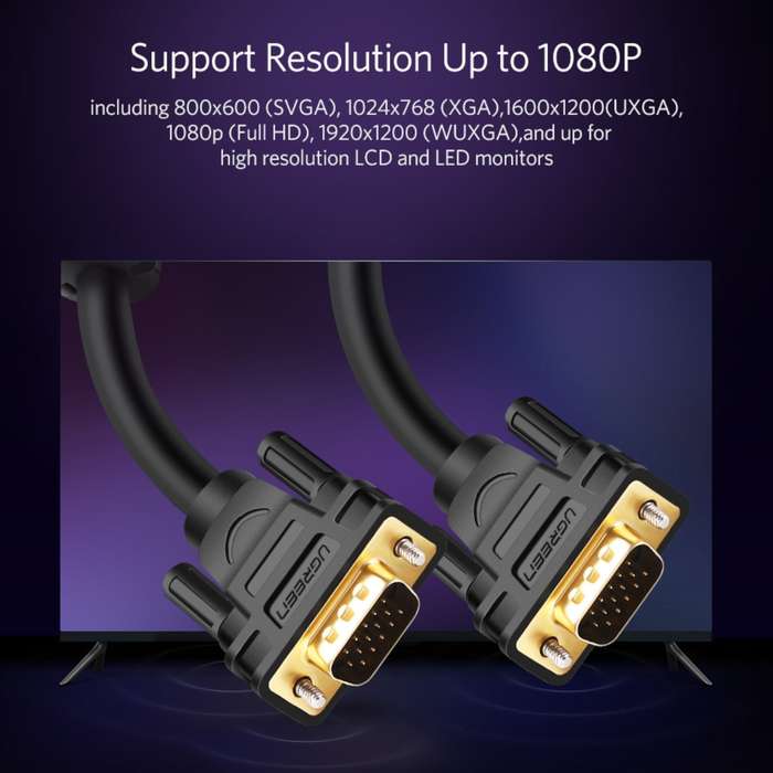 UGreen VG101 VGA Male to Male Cable 3M