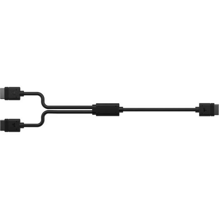 CORSAIR iCUE LINK Cable; 1x 600mm Y-Cable with Straight connectors; Black