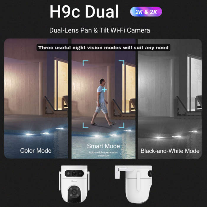 EZVIZ H9c 2K Dual-Lens Pan & Tilt Wi-Fi Camera