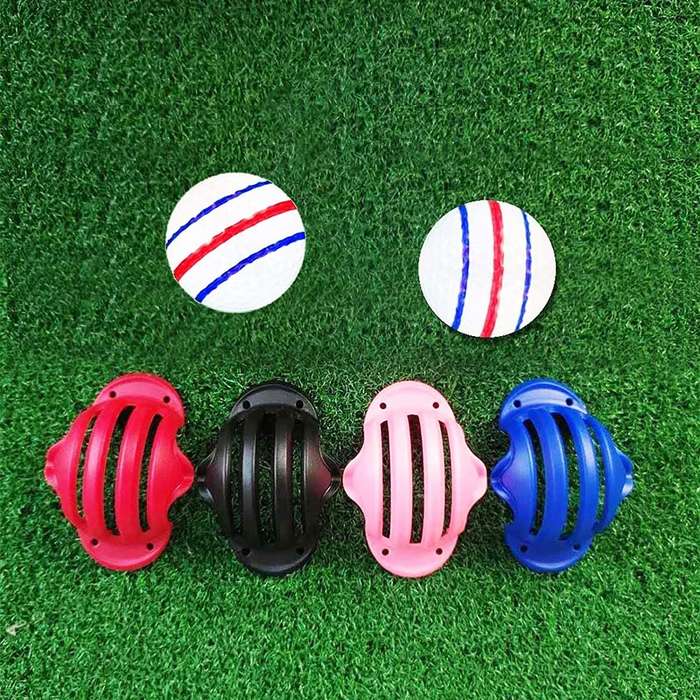 Golf Ball Marker Triple Track Golf Ball Line Marker with pen - Blue