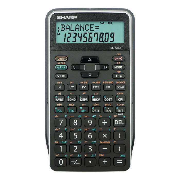 Sharp EL-738 XTB - Advanced Financial Calculator NEW DESIGN