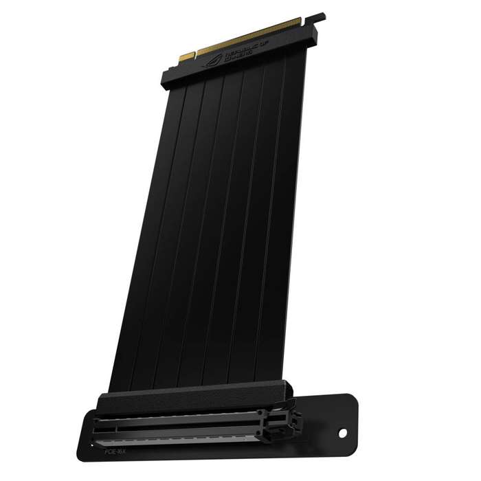 ROG Strix 240 mm PCI-E 3.0 x 16 Riser Cable with 90 degree adapter; patent SafeSlot design; EM...