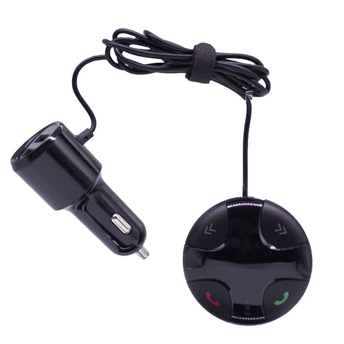 GIZZU Bluetooth Handsfree Kit with FM Transmitter Red LED Interface [1 x Micro SD Slot Supports (...