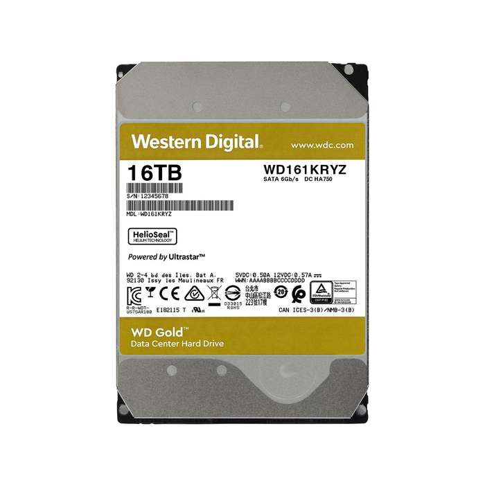 WD GOLD 16TB 7200RPM SATA 6GBS 512MB CACHE 3.5 INCH INTERNAL HARD DRIVE
