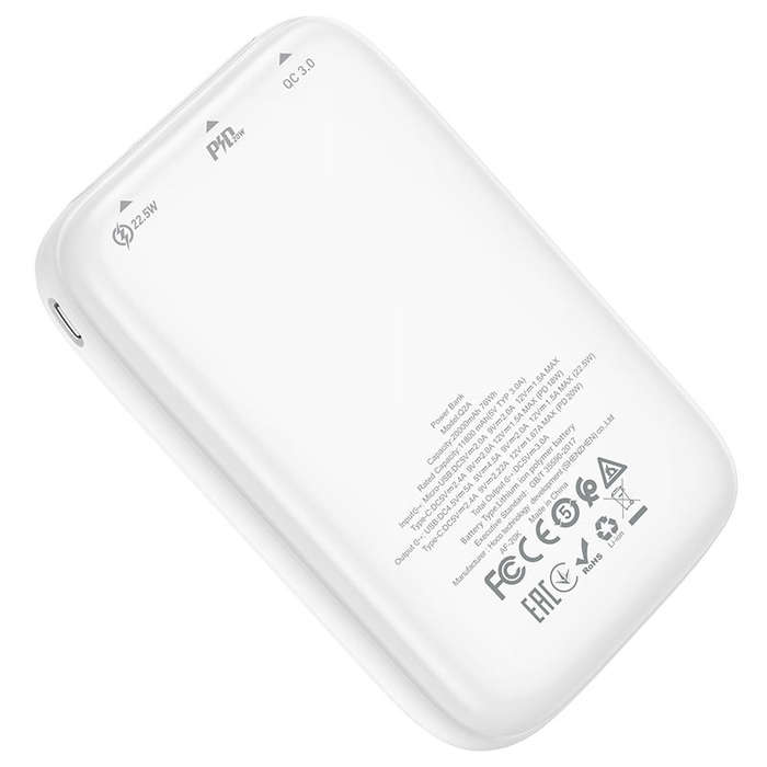 Mini Size Power Bank Hoco Q2A 20000mAh  Super Fast Charging Power Bank