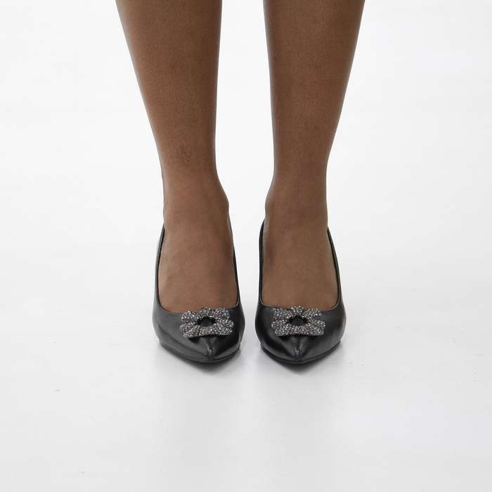 Lofia 6cm heel court with trim black