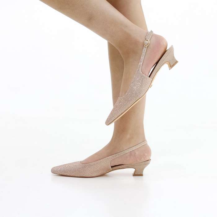 Ruby low 3.5 cm heel slick back with diamante