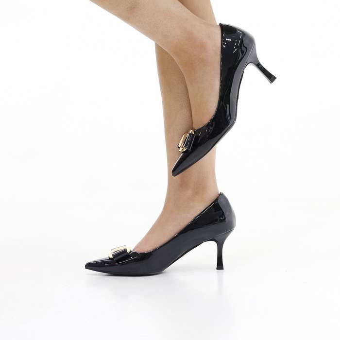 Cori mid 7cm heel shoe with trim