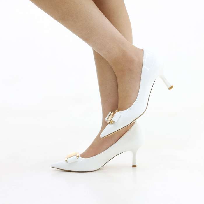 Cori mid 7cm heel shoe with trim