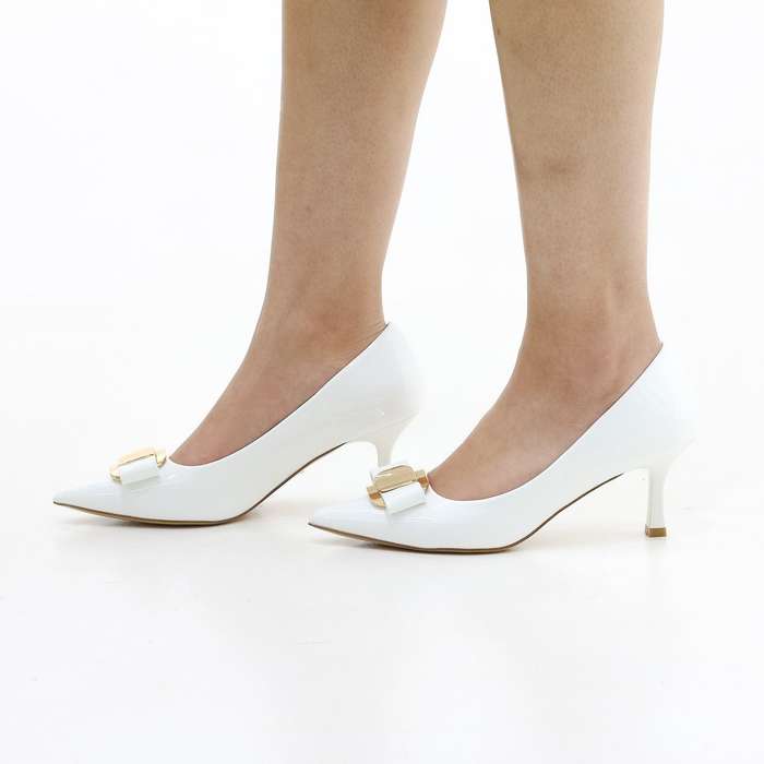 Cori mid 7cm heel shoe with trim