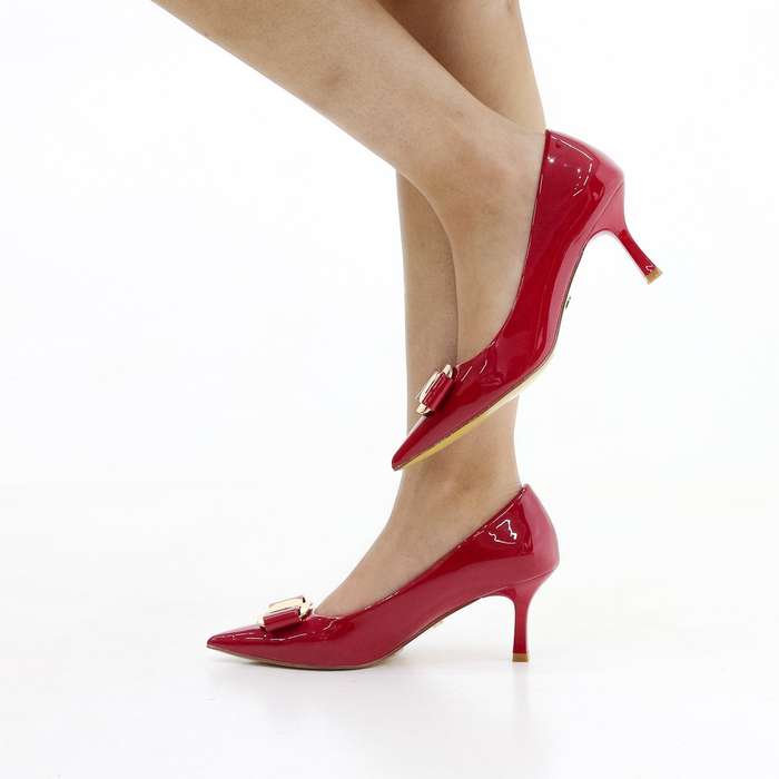 Cori mid 7cm heel shoe with trim
