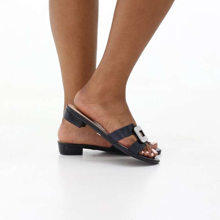 Elleri low 2.5 cm heel slide with diamond trim