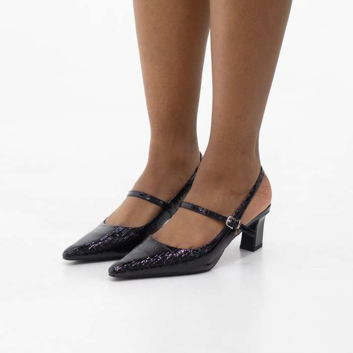 Agoda block 6 cm heel sling back with strap