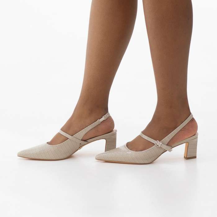Agoda block 6 cm heel sling back with strap