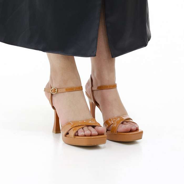 Levana high 10 cm heel platform cross over sandal