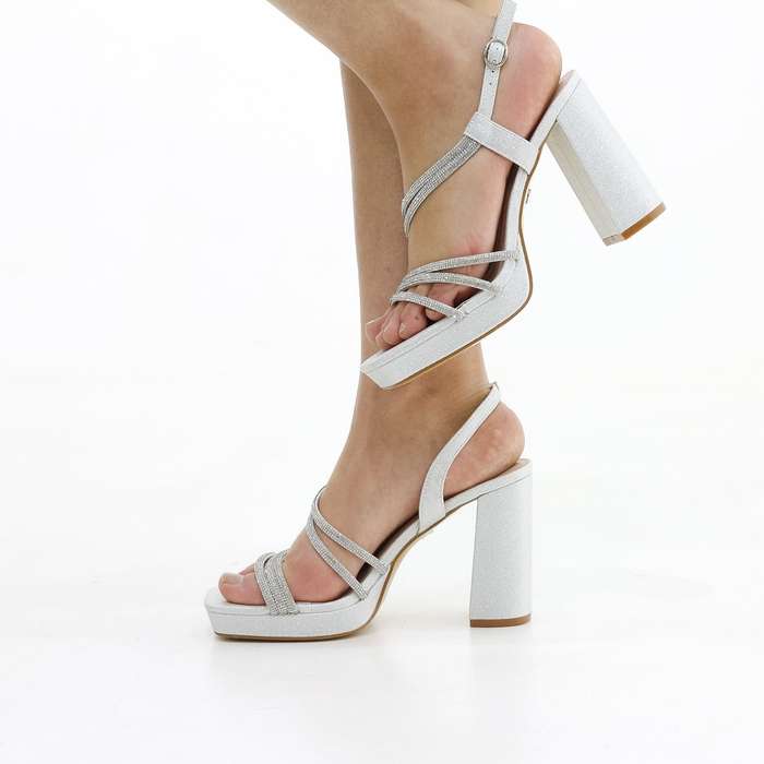 Ambria block 10 cm heel platform strippy sandal