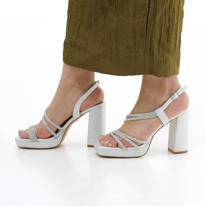 Ambria block 10 cm heel platform strippy sandal