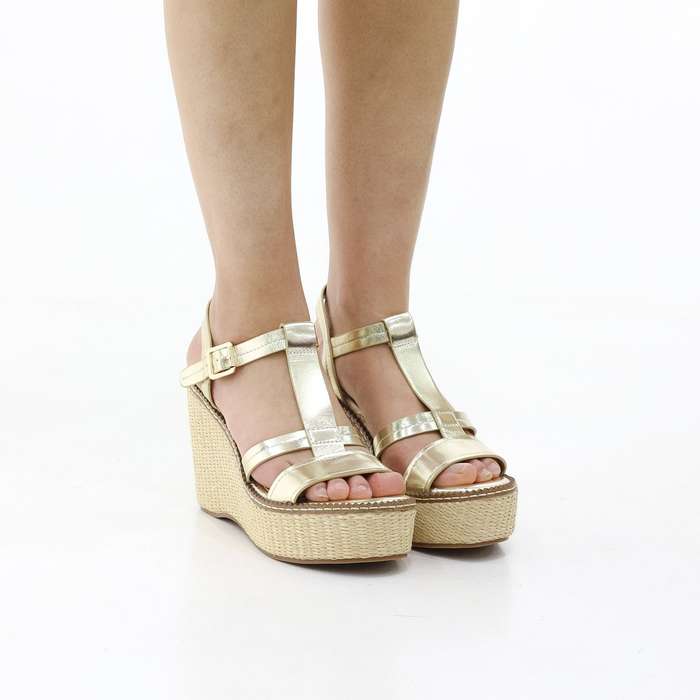 Begona wedge sandals with ankle strap woven sole