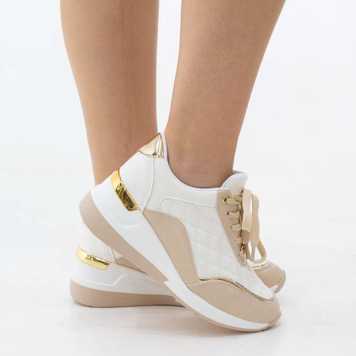 Agueda weaved embroidered lace-up sneaker
