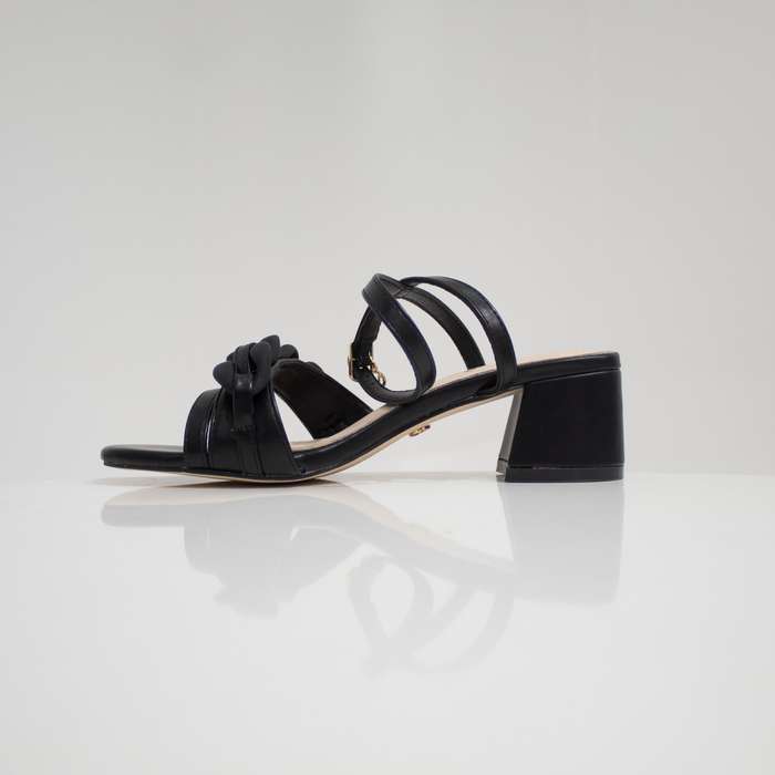 Carla 5cm block heel strappy sandal black
