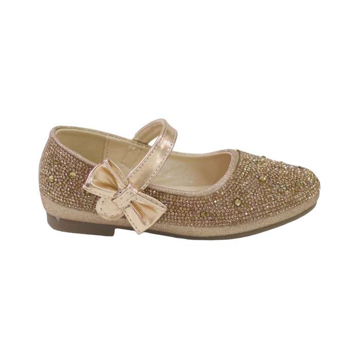 Saydee inf girls diamante ballarina champagne