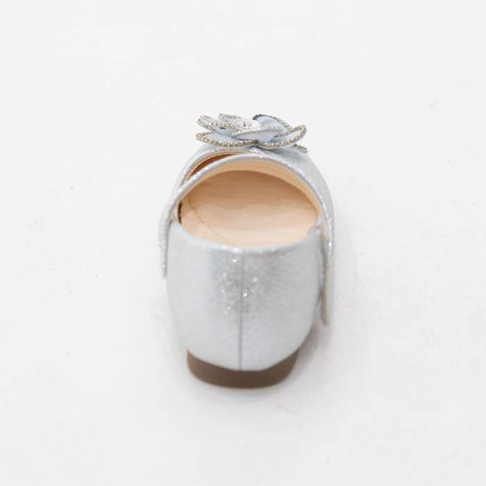 Moa baby girls shimmer flower detailed dress pump