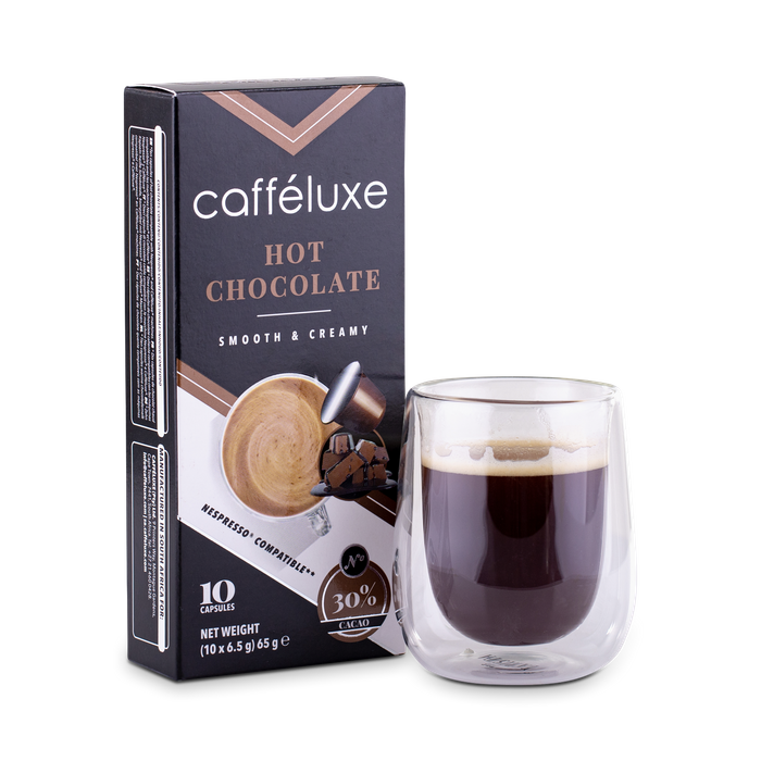 Cafféluxe Signature Milky Hot Chocolate | 10 Capsules | Nespresso® Compatible