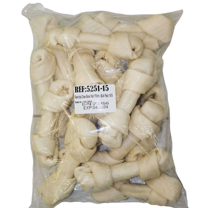Rawhide Chew Bone 150 - 175mm Bulk Pack 15's