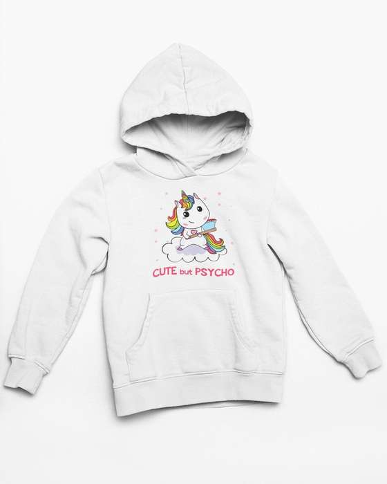 Cool But Psycho White Hoodie