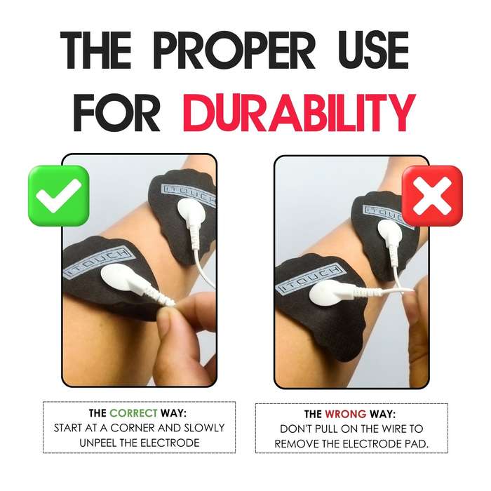 (10 Pair / 20 Pcs) Large-Size Replacement TENS Unit Electrode Pads