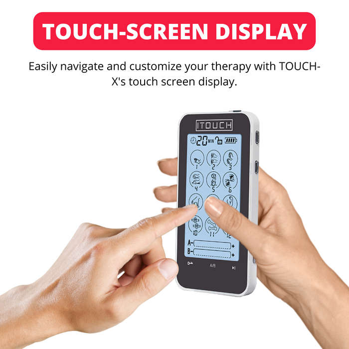 TOUCH-X TENS EMS Pain Relief 3-in-1 System, Includes Slippers and Belt