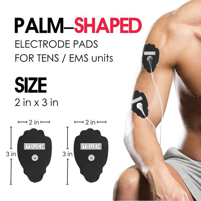 (10 Pair / 20 Pcs) Large-Size Replacement TENS Unit Electrode Pads