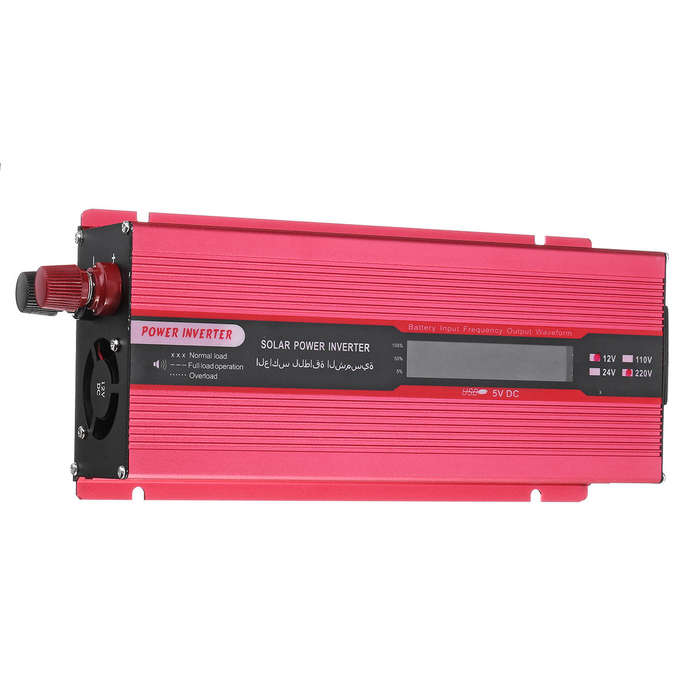 2000W Peak Pure Sine Wave Power Inverter DC 12V to AC200-240V Converter