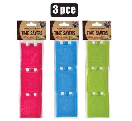 Mini Ice Pack 3Pc Set 70X80Mm, Long Lasting For Lunch Bag, Random Colour