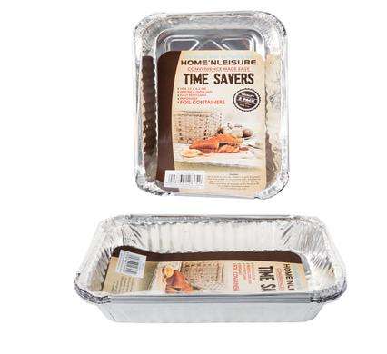 Home n Leisure Aluminium Foil Baking Pans 19x13x4.5cm 5pc