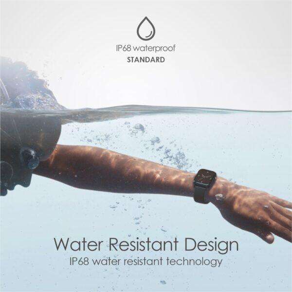 Square Smart Watch Android and IOS Compatible Fitness Tracker, Heart Rate Monitor, 40mm Touch Scr...