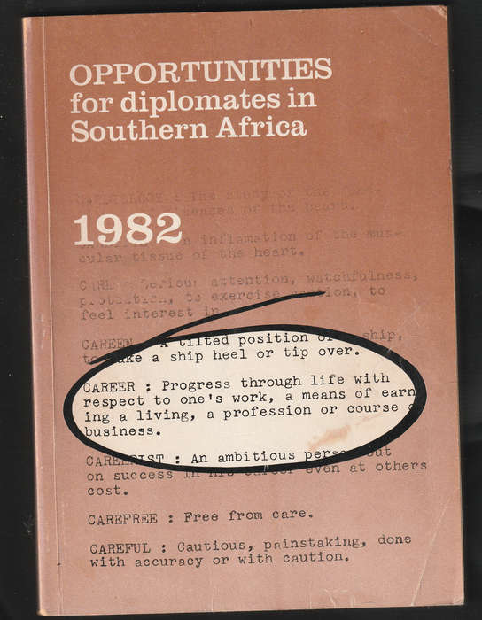 Opportunities For Diplomates In Southern Africa 1982