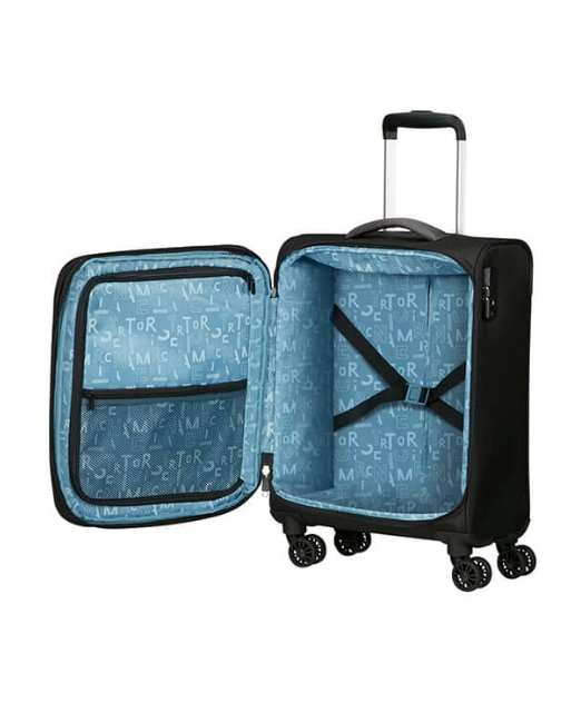 American Tourister Pulsonic 55cm Cabin Spinner - Expandable | Black