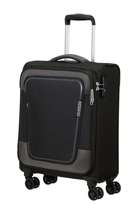 American Tourister Pulsonic 55cm Cabin Spinner - Expandable | Black