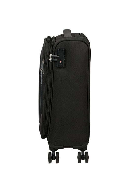 American Tourister Pulsonic 55cm Cabin Spinner - Expandable | Black