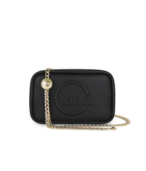 Fenn Pouch  Black  Gold Chain